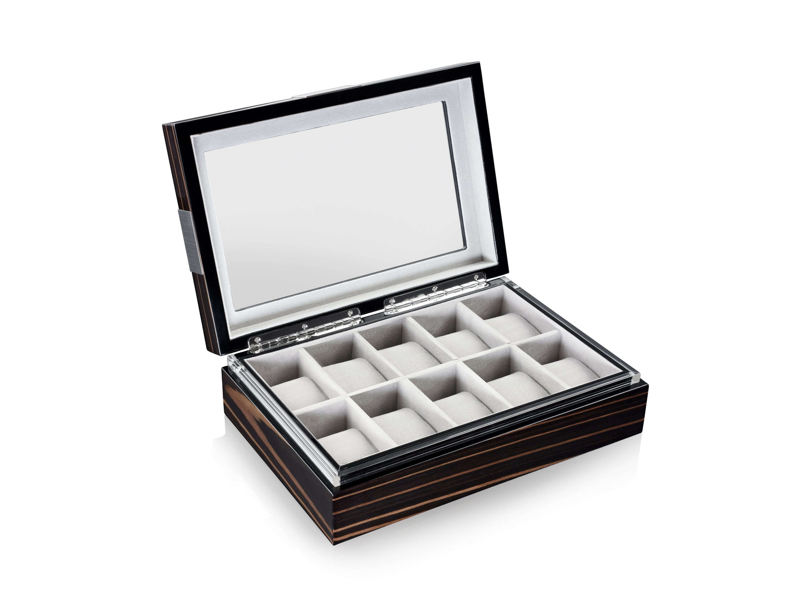 Executive 10 Watches Macassar & Gray Box