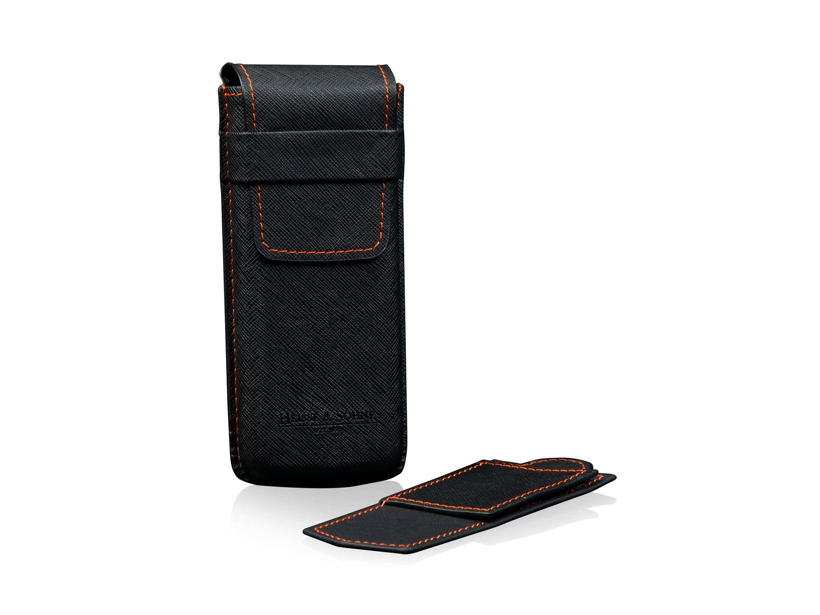 Mondo Saffiano Black & Orange