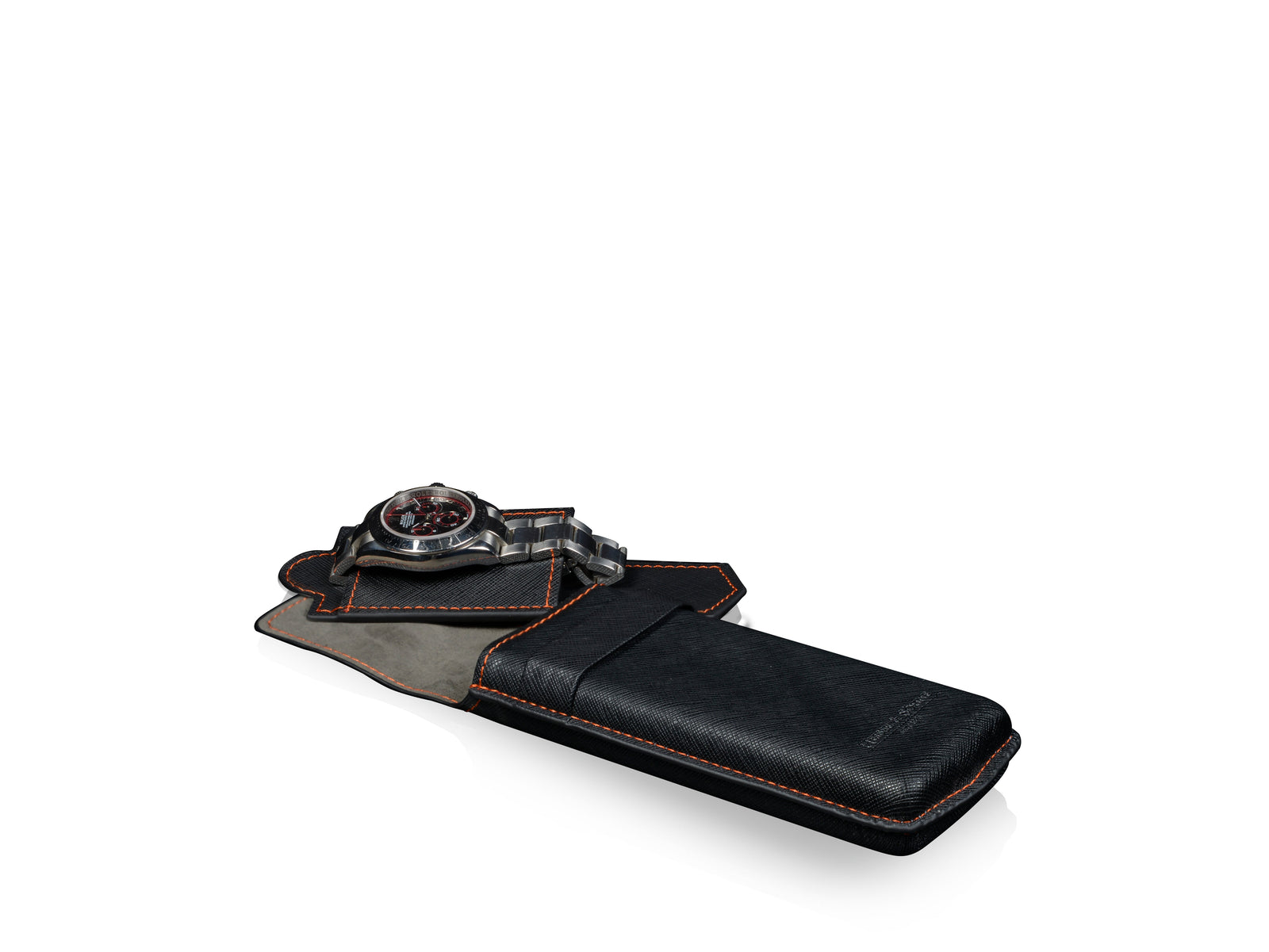 Mondo Saffiano Black & Orange