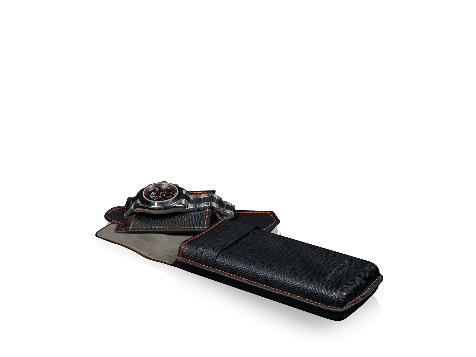 Mondo Saffiano Black & Orange
