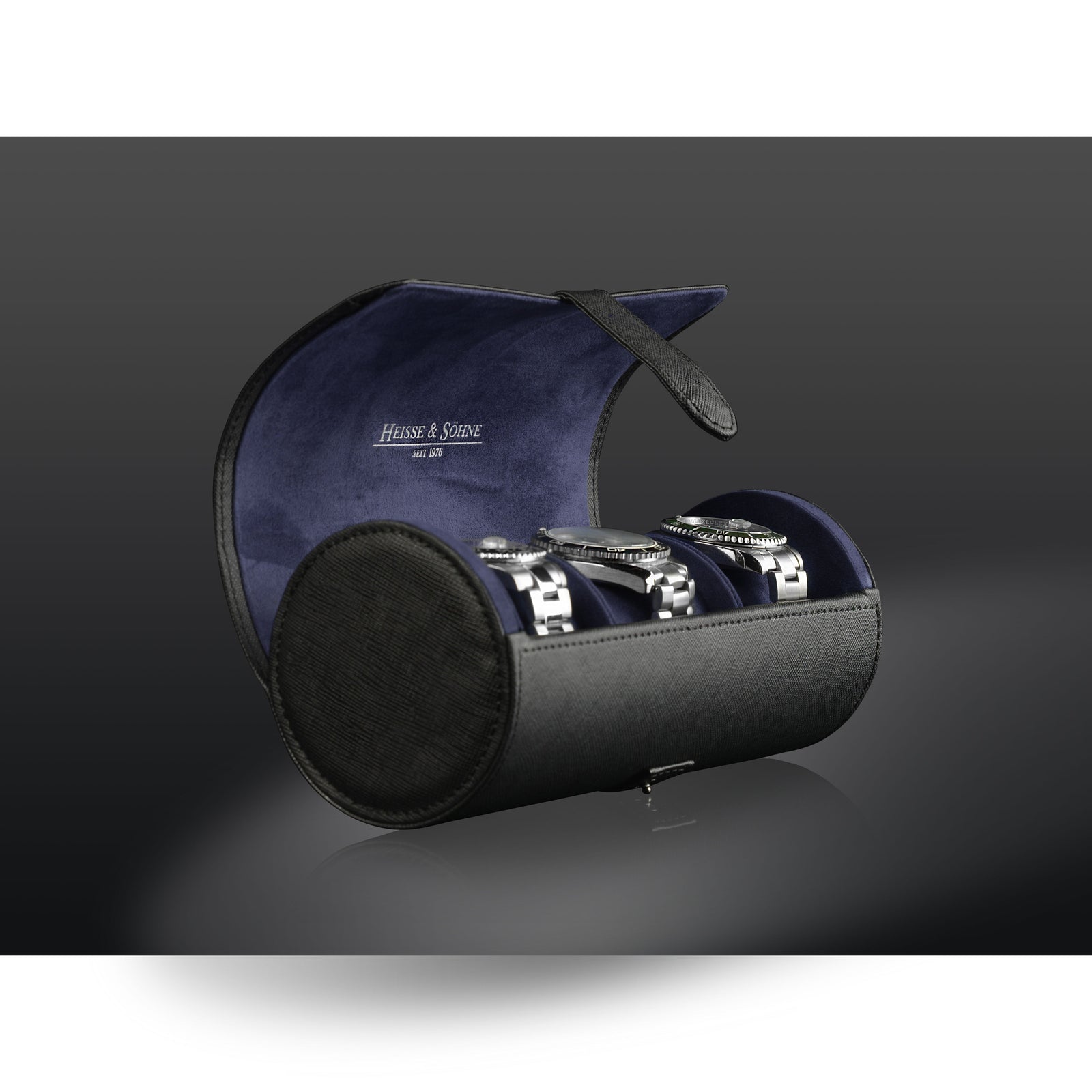 Rondo 3 Watch Roll Black & Blue