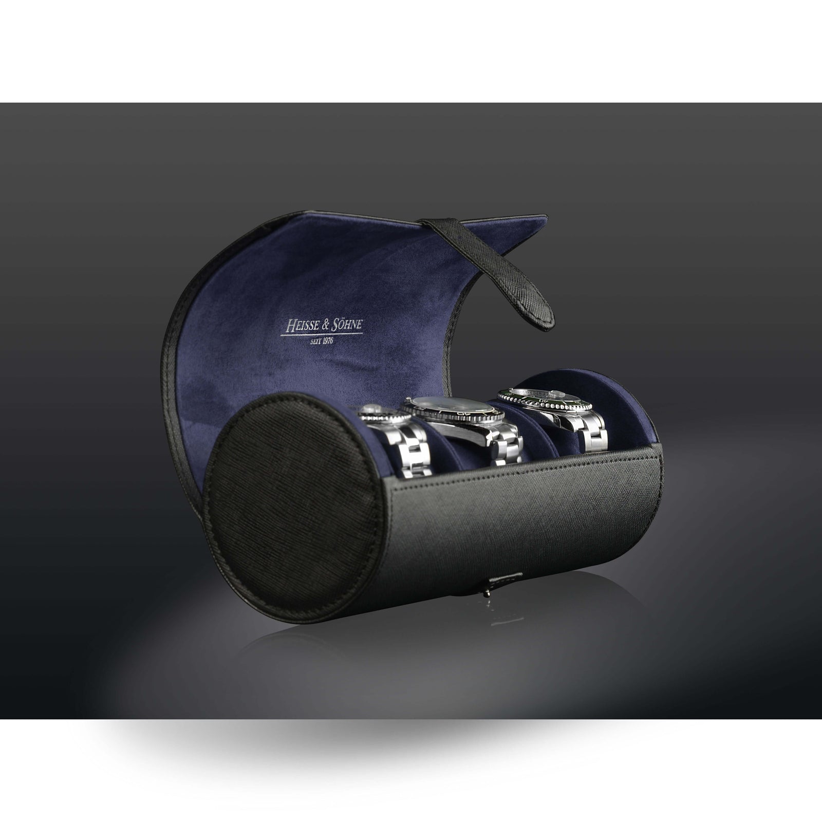 Rondo 3 Watch Roll Black & Blue