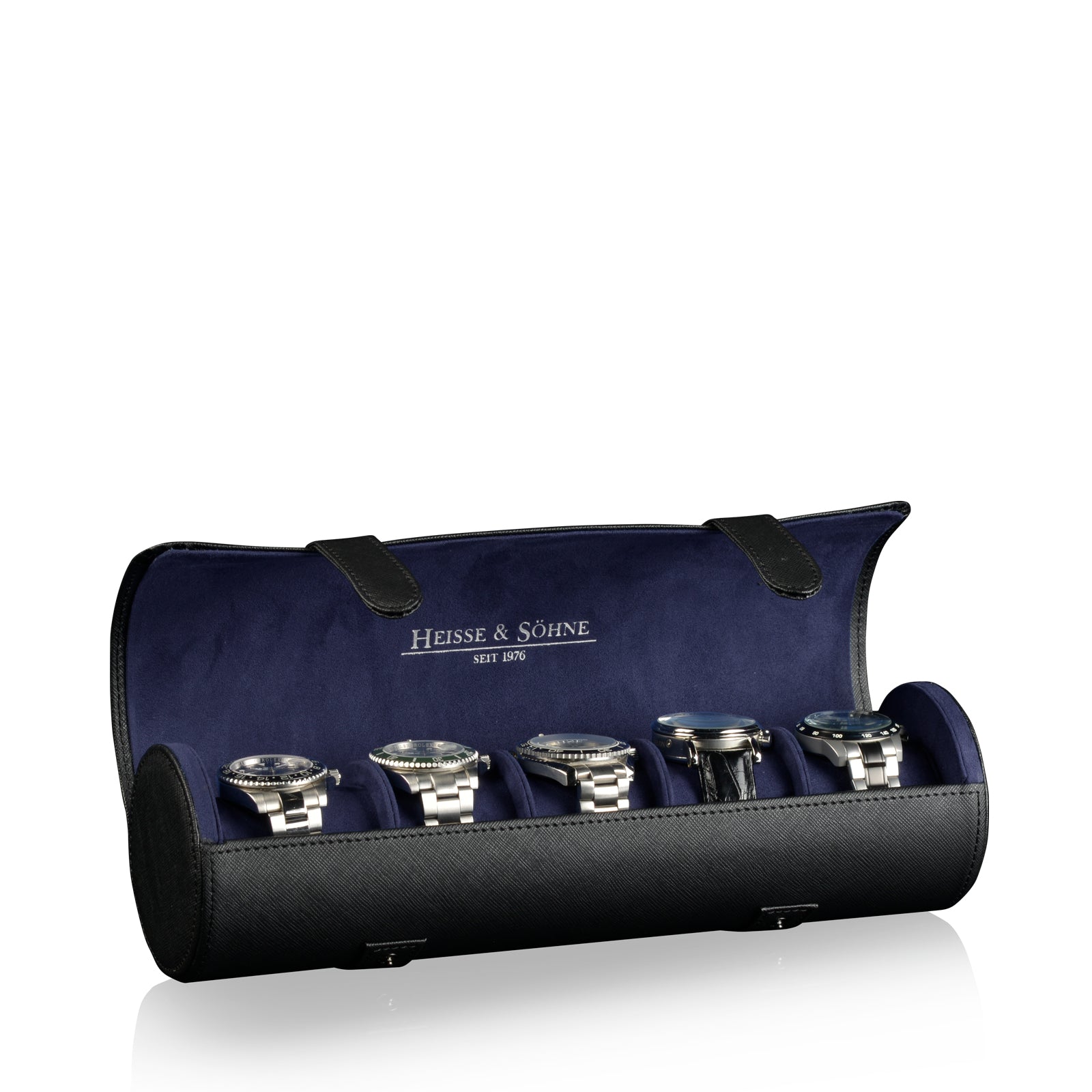 Rondo 5 Watch Roll Black & Blue