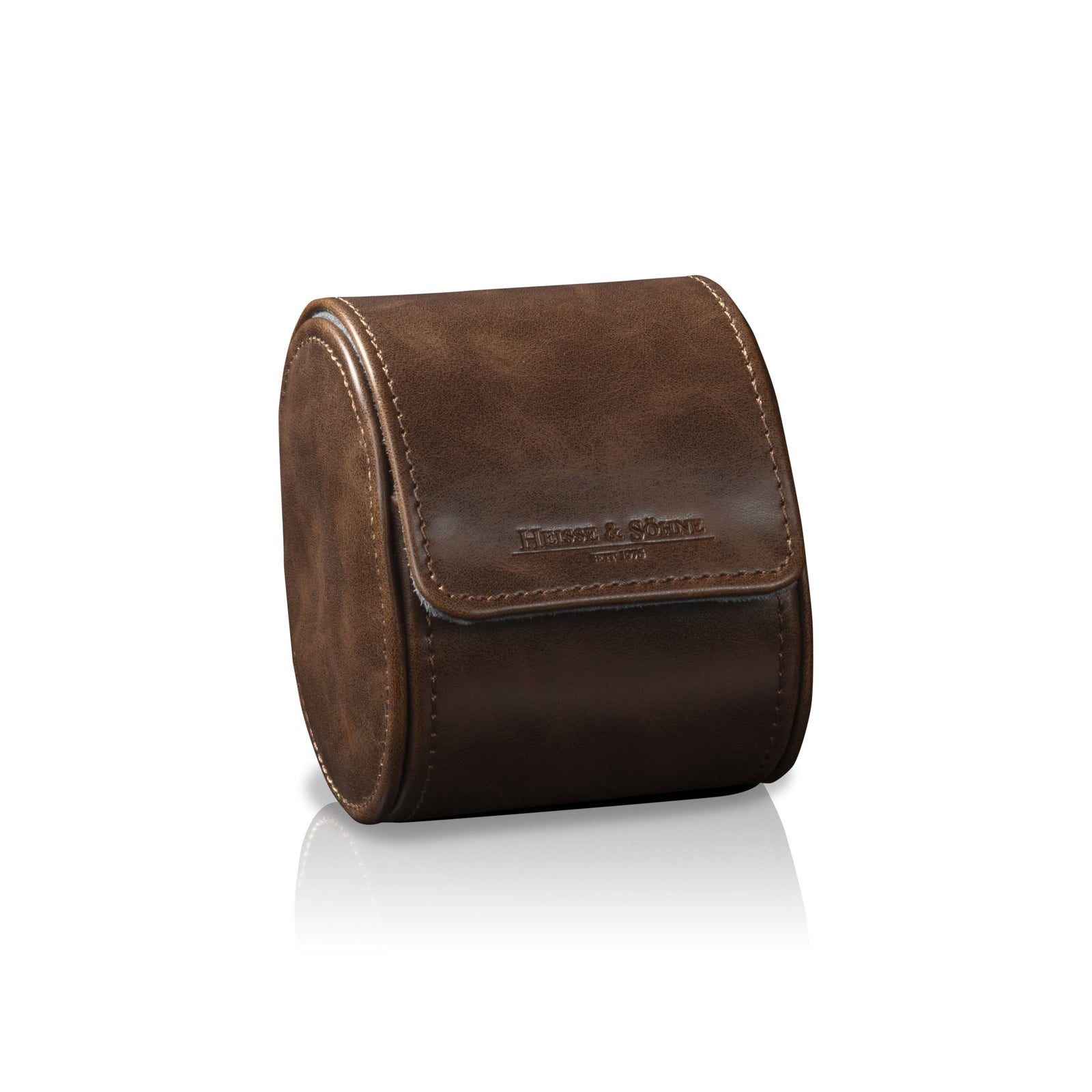 Vintage Single Watch Roll Brown