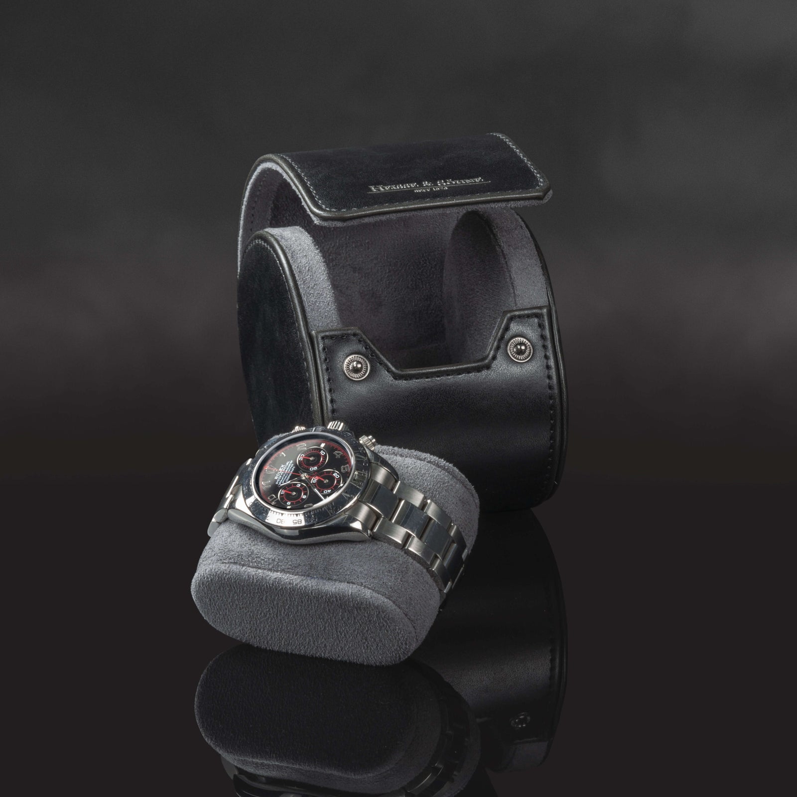 Vintage Single Watch Roll Black