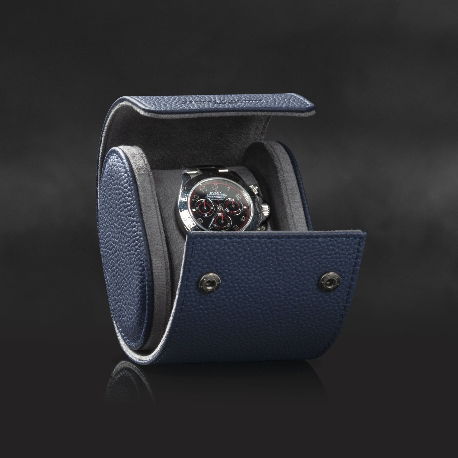 Charles Single Watch Roll Blue & Anthracite