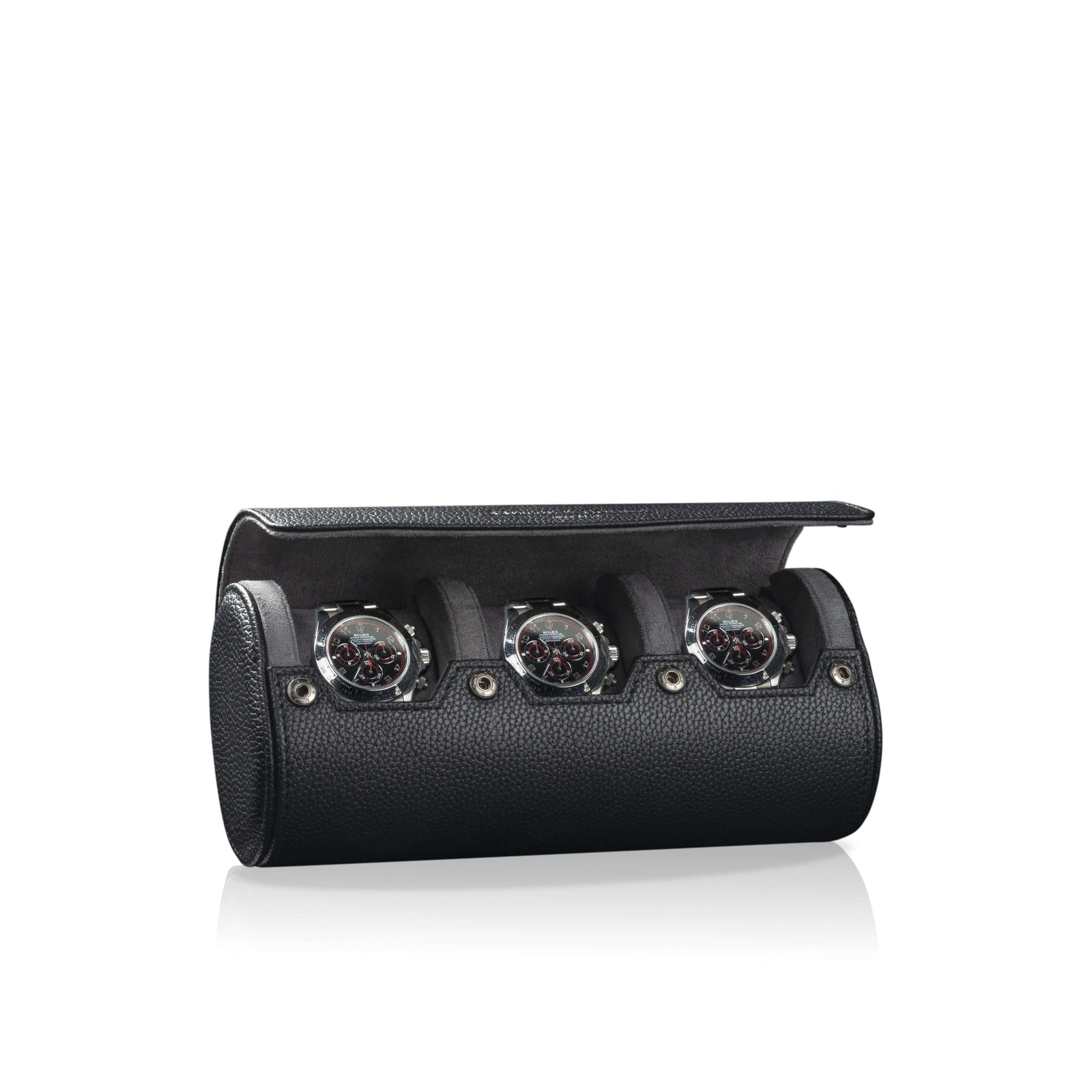 Charles Triple Watch Roll Black & Anthracite