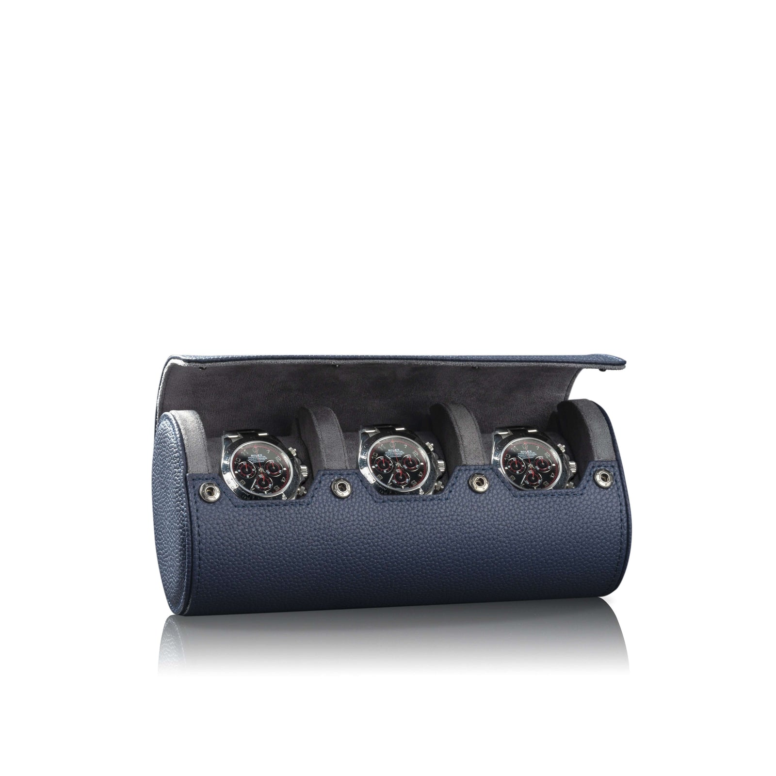 Charles Triple Watch Roll Blue & Anthracite