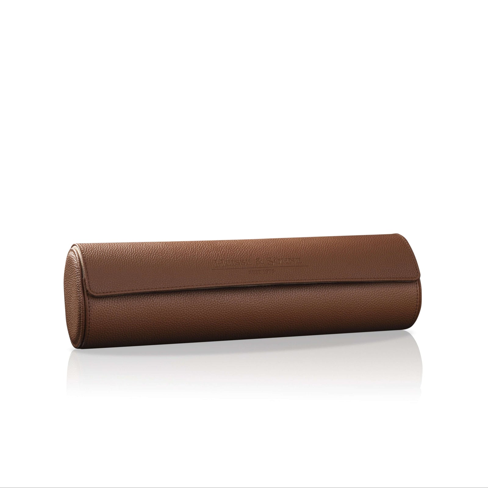 Charles 5 Watch Roll Brown & Cream
