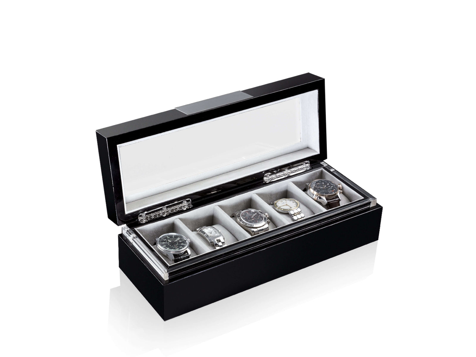 Executive 5 Watches Black & Gray Box