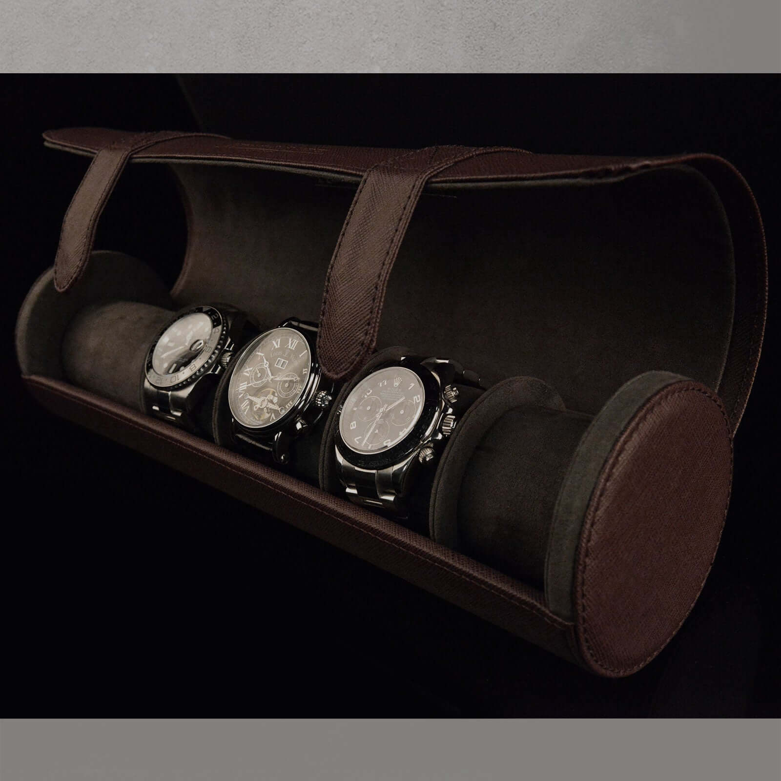 Rondo 5 Watch Roll Brown