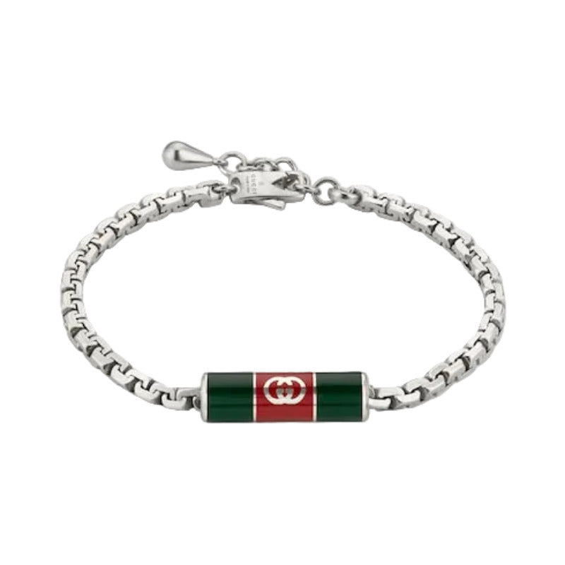 GUCCI Web Silver Bracelet YBA853846001 Bandiera Jewellers