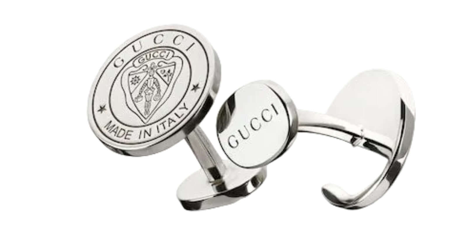 GUCCI Crest Silver Cufflinks YBE87424900100U Bandiera Jewellers