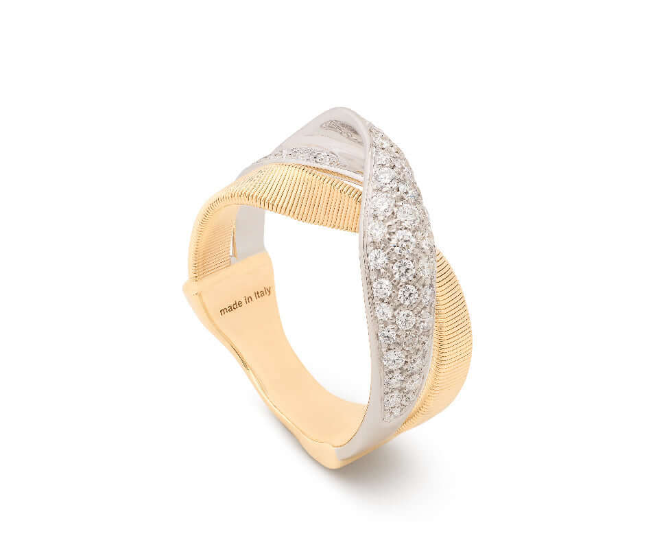 Marco Bicego Marrakech 2-Strand Diamond Ring AG370_B1_YW_M5 Bandiera Jewellers