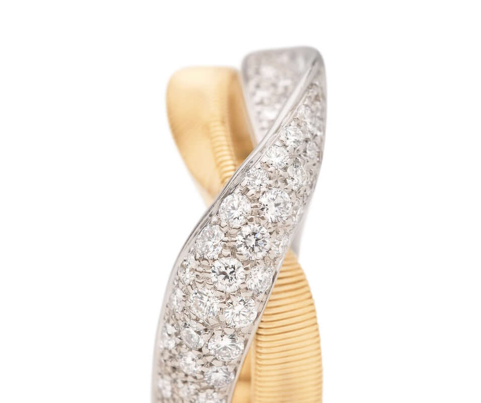 Marco Bicego Marrakech 2-Strand Diamond Ring AG370_B1_YW_M5 Bandiera Jewellers