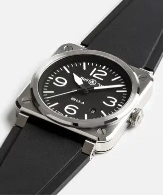 Bell & Ross BR-03 Black Steel BR03A-BL-ST/SRB Bandiera Jewellers