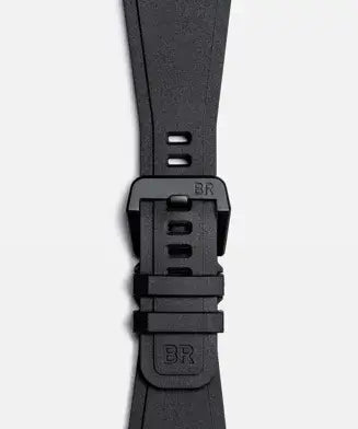 Black watch strap with brand logo on a white background
Bell & Ross BR-03 Horizon BR03A-HRZ-CE/SRB Bandiera Jewellers