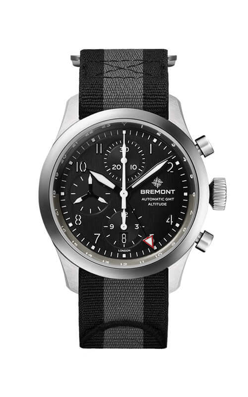 Bremont Altitude Chronograph GMT ALT42-CHR-G-SS-BK-N-S Bandiera Jewellers