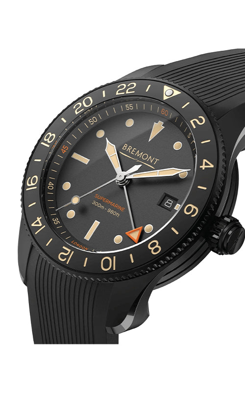 Bremont S302 JET GMT Watch S302-JET-R-S /  Bandiera Jewellers
