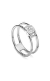 GUCCI Silver Interlocking G Ring 5mm YBC‎298036001 Bandiera Jewellers