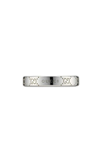 GUCCI Signature GG Silver Ring YBC814712001 Bandiera Jewellers