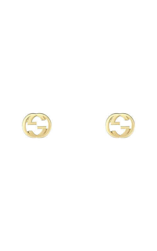 GUCCI Interlocking G Stud Earrings in YG YBD74854300200U Bandiera Jewellers