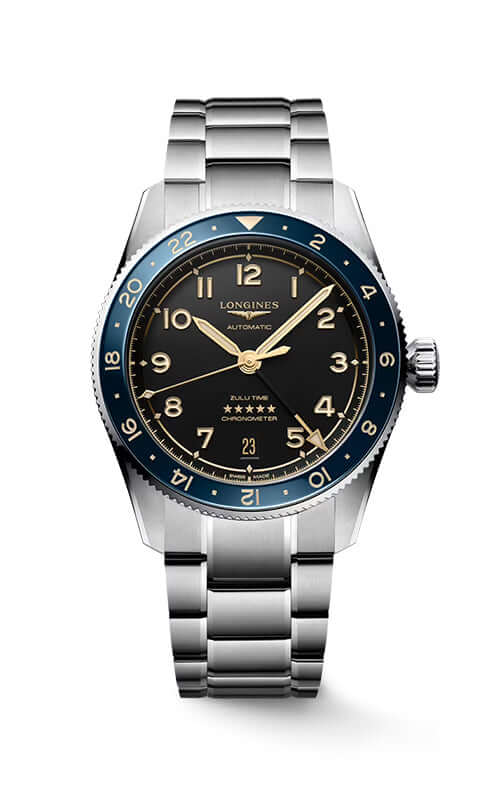 Longines Spirit Zulu Time L38024606 Bandiera Jewellers