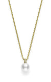 Mikimoto Akoya Cultured Pearl and Pave Diamond Pendant MPA10308ADXK Bandiera Jewellers