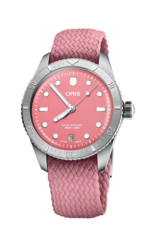 Oris Divers Sixty-Five Cotton Candy Watch 01 733 7771 4058-07 3 19 04S Bandiera Jewellers