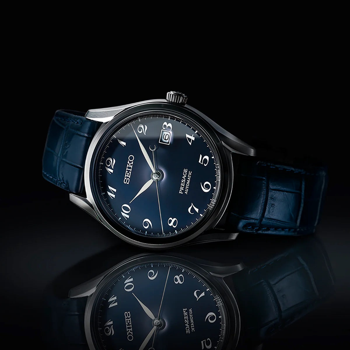 Seiko Presage Blue Enamel Dial "Laurel" LTD Watch SJE077J1