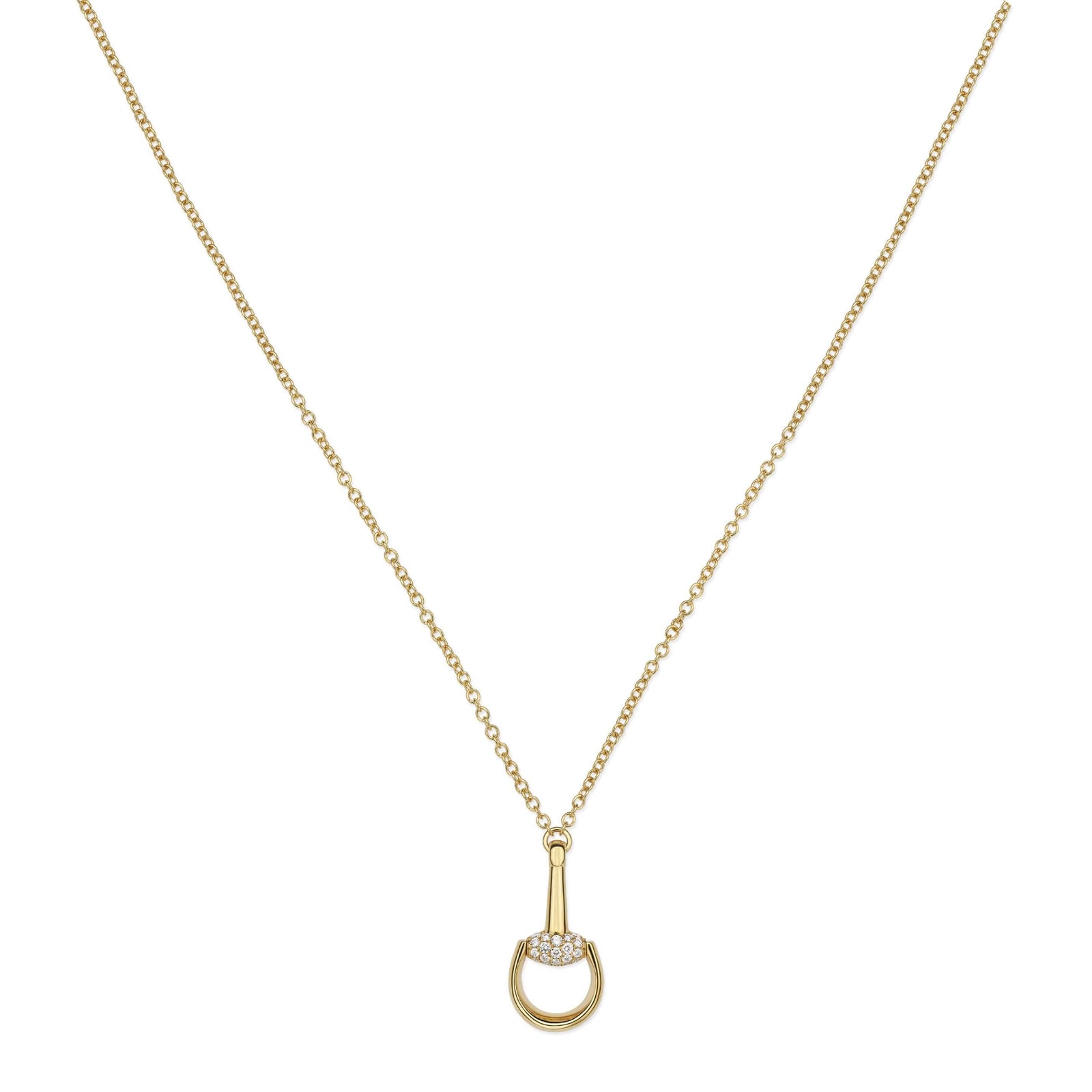 GUCCI HORSEBIT Gold Necklace YBB83232100200