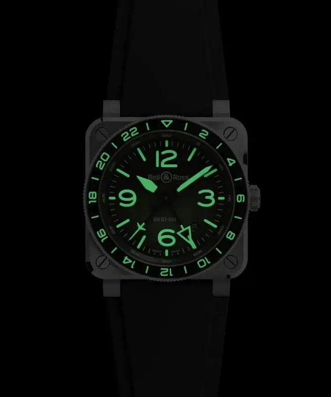Bell & Ross BR-03 GMT BR0393-GN-ST/SRB / Bandiera Jewellers