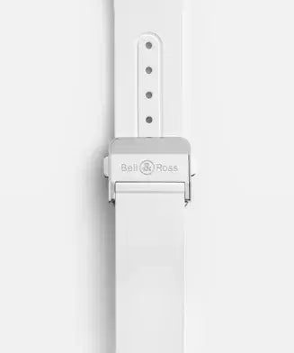 White watch strap with buckle on a white background
Bell & Ross BR-X5 Iridescent BRX5R-IRS-ST/SRB Bandiera Jewellers