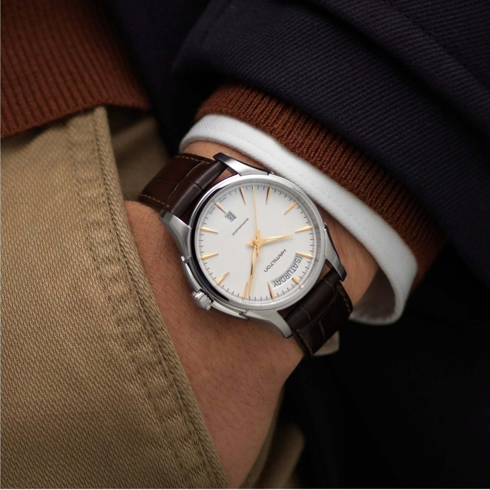 Hamilton Jazzmaster Day Date Watch H32505511 Bandiera Jewellers