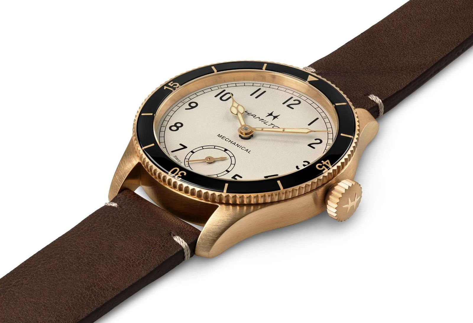 Hamilton Pilot Pioneer Bronze 43mm H76709510 Bandiera Jewellers