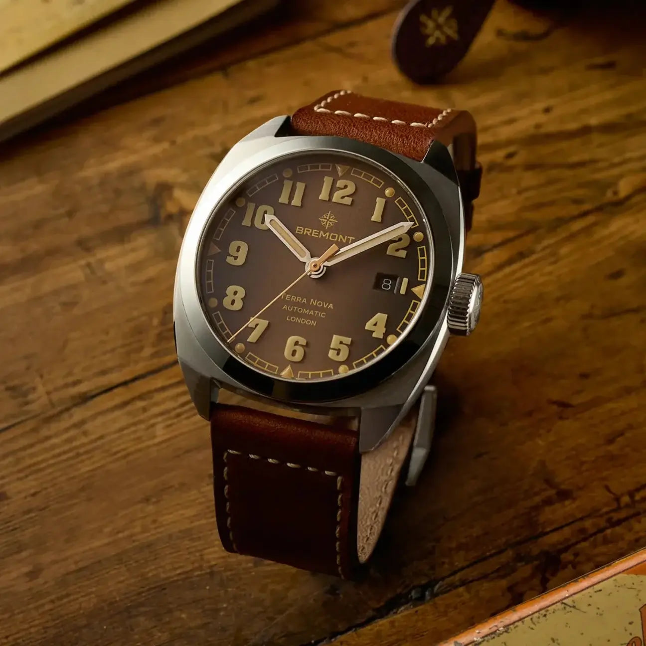 Bremont Terra Nova 'Caramel' TN40-DT-SS-BR-L-S Bandiera Jewellers