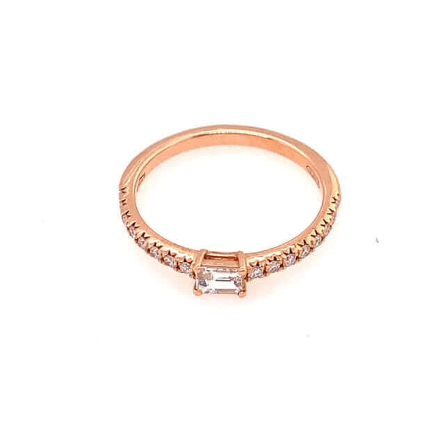 Bandiera Jewellers Rose Gold Ring with Diamonds 16387