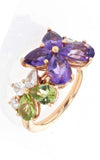 Mimi Butterfly Amethyst, Peridot & Diamonds Ring (A465R8APB) | Bandiera Jewellers Toronto and Vaughan