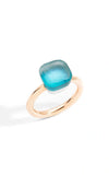 Pomellato Nudo Classic Ring 18k Rose Gold, White Gold Sky Blue Topaz PAA1100O6000SYMTU | Bandiera Jewellers Toronto and Vaughan