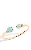 Pomellato Nudo Petite Bangle Bracelet 18k Rose Gold with Sky Blue Topaz/Diamonds PBC1006O7WHRDB0OY | Bandiera Jewellers Toronto and Vaughan