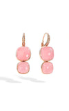 Pomellato Nudo 18k Rose Gold and Rose Quartz Chalcedony and Brown Diamond Earrings POC2025O7000BRCQR Bandiera Jewellers