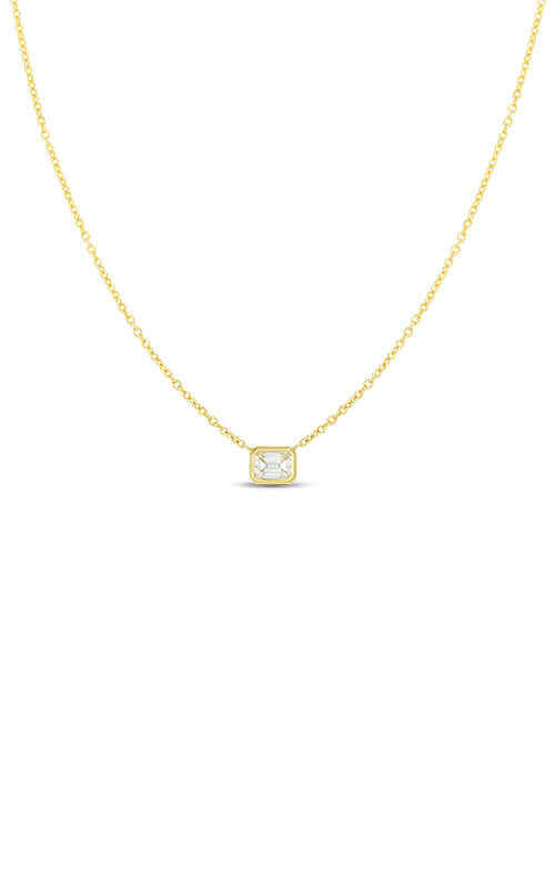 Roberto Coin 18K Yellow Gold Emerald Cut Diamond Necklace 111365AYCHX0 | Bandiera Jewellers Toronto and Vaughan