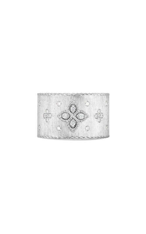Roberto Coin 18K White Gold Venetian Princess Satin Diamond Ring 7772804AW65X | Bandiera Jewellers Toronto and Vaughan