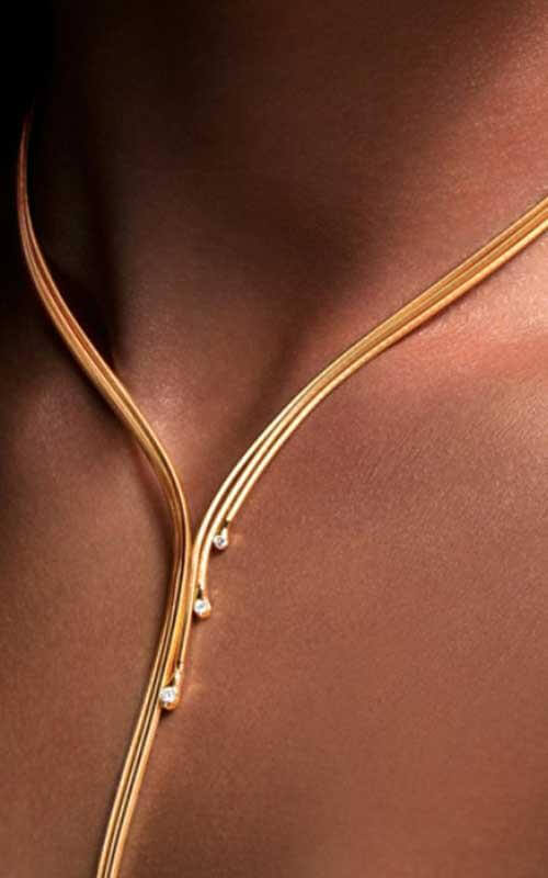 Wellendorff Anniversary Morning Dew Gold and Diamonds Necklace (406839) | Bandiera Jewellers Toronto and Vaughan