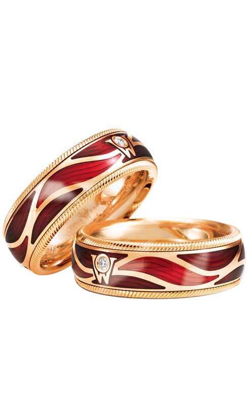 Wellendorff Fire`s Sheen Ring Yellow Gold and Enamel (607214) | Bandiera Jewellers Toronto and Vaughan