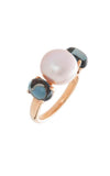 Mimí Leela Rose Gold, Blue Topaz and Violet Pearls Ring (O262R3T) | Bandiera Jewellers Toronto and Vaughan