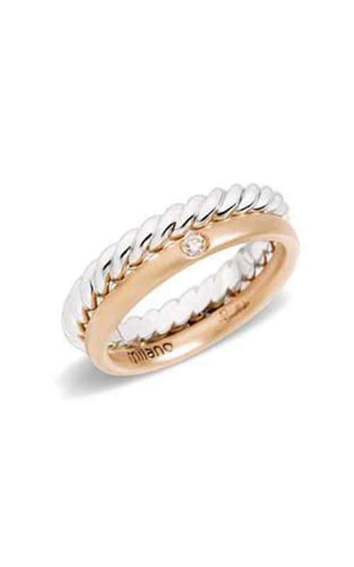 Pomellato Milano Accademia Ring White Gold, Rose Gold and Diamond (A.B511SB7/O9) | Bandiera Jewellers Toronto and Vaughan