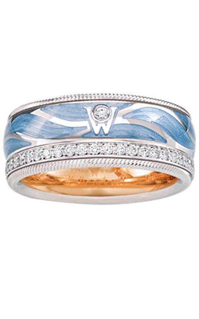 Wellendorff Ice Blue Gold and Diamonds Ring (607210) | Bandiera Jewellers Toronto and Vaughan