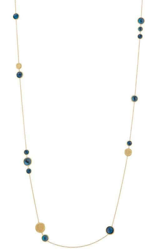 Marco Bicego Jaipur Gold and London Blue Topaz Long Necklace (CB1401-N TPL01) | Bandiera Jewellers Toronto and Vaughan