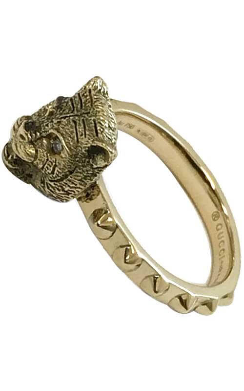 Gucci Le Marche Des Merveilles Feline Gold and Diamonds Ring (YBC503151001014) | Bandiera Jewellers Toronto and Vaughan